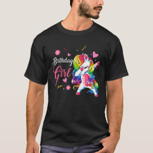 Birthday Girl Dabbing Unicorn Bday Party Matching T Shirt
