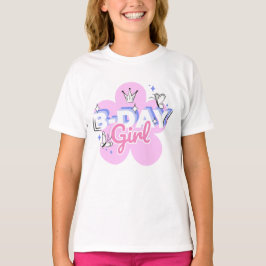 Birthday Girl Flower Butterfly Cute T Shirt