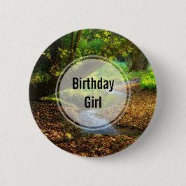 Birthday Girl Foto of a Forest Bäck Knapp