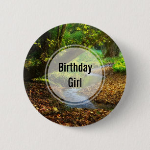 Birthday Girl Foto of a Forest Bäck Knapp