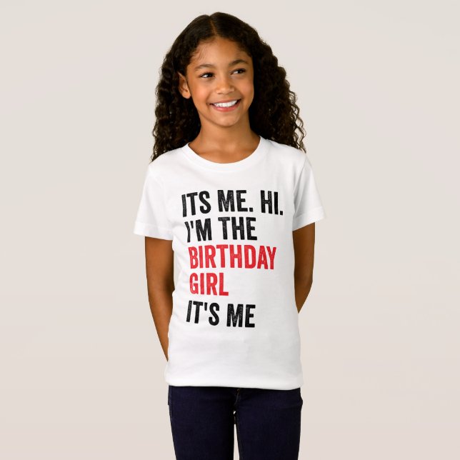 Birthday Girl,Funny Birthday Queen Firande T Shirt (Hel framsida)