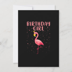 Birthday Girl - Funny Flamingo Älskare Princess Bi Inbjudningar