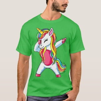 Birthday Girl Gift Dabbing Unicorn Birthday Shirt T