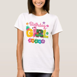 Birthday Girl Hawaiian Luau Summer T Shirt