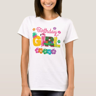 Birthday Girl Hawaiian Luau Summer T Shirt