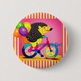 Birthday Girl Hedgehog Riding Bicycle Balloations Knapp