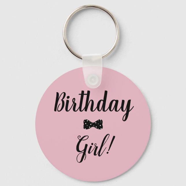 Birthday Girl Keychain Nyckelring (Framsida)