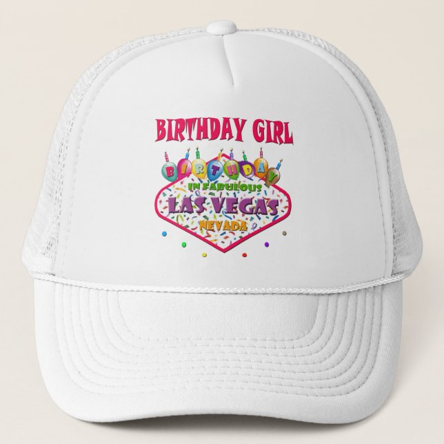 BIRTHDAY GIRL Las Vegas HAT Keps (Framsida)