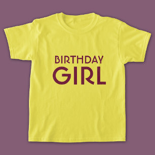 Birthday Girl Lila Lettering T Shirt