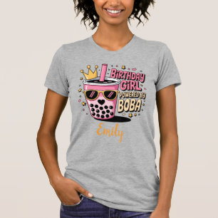 Birthday Girl med Boba Bubble Tea Party T Shirt