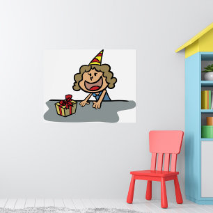 Birthday Girl med gift Poster