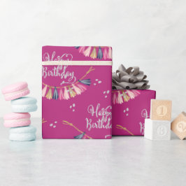 Birthday Girl Mönster Presentpapper