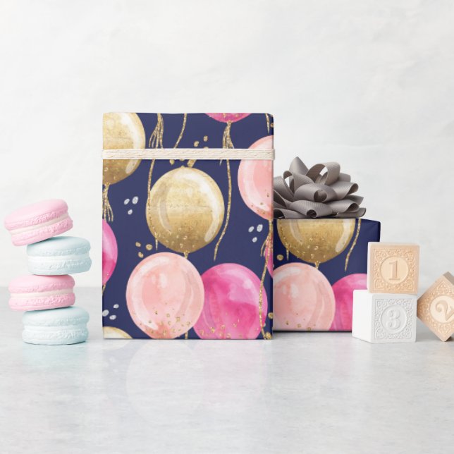 Birthday Girl Mönster Presentpapper (Baby Shower)