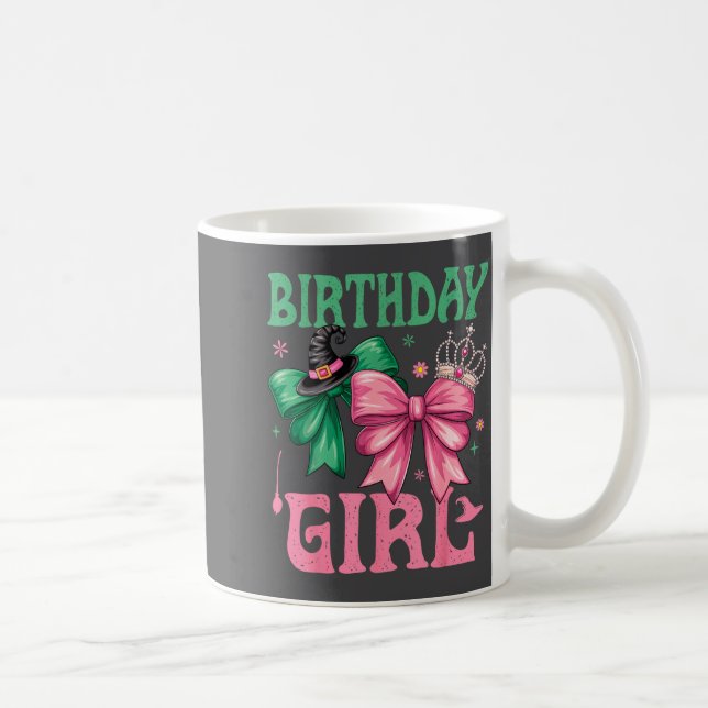 Birthday Girl Nk And Green Birthday Witch Women Gi Kaffemugg (Höger)