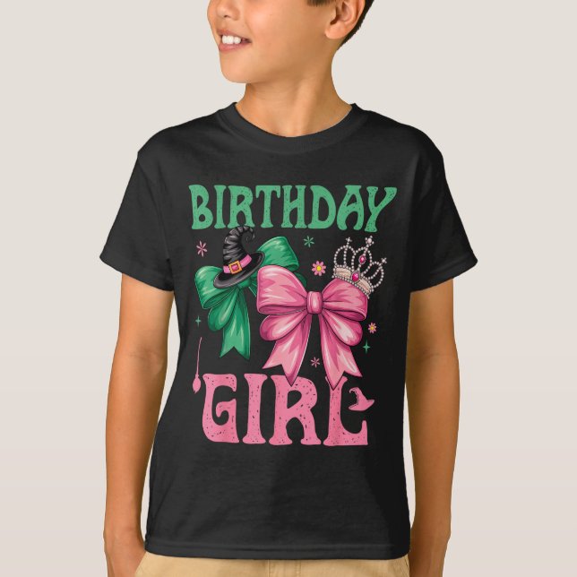 Birthday Girl Nk And Green Birthday Witch Women Gi T Shirt (Framsida)