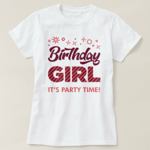 Birthday Girl Party Princess Krona Girls T Shirt