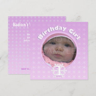 Birthday Girl Photo Winter Onederland-inbjudan Inbjudningar