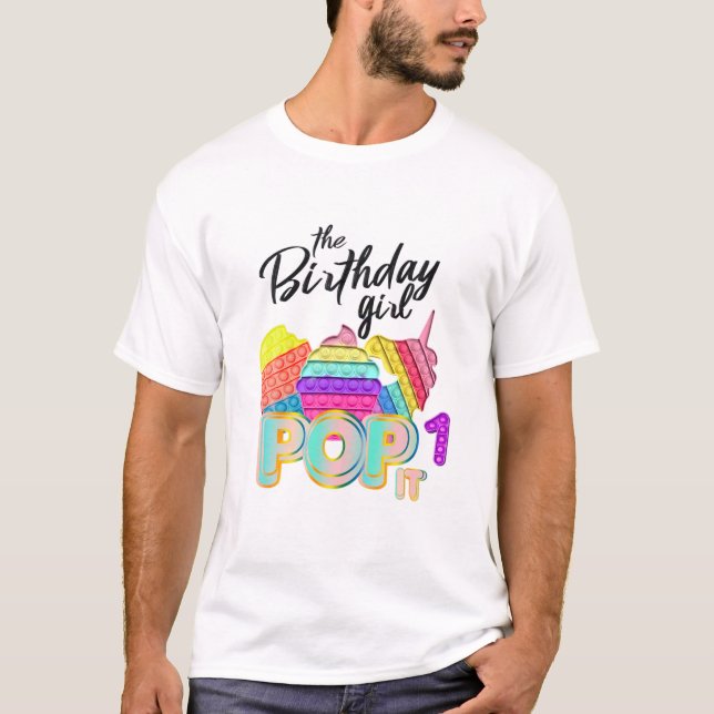 Birthday Girl pop 1 T Shirt (Framsida)