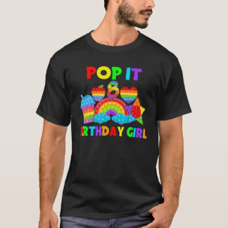 Birthday Girl Pop it 8 - Rainbow 8th Birthday T Shirt