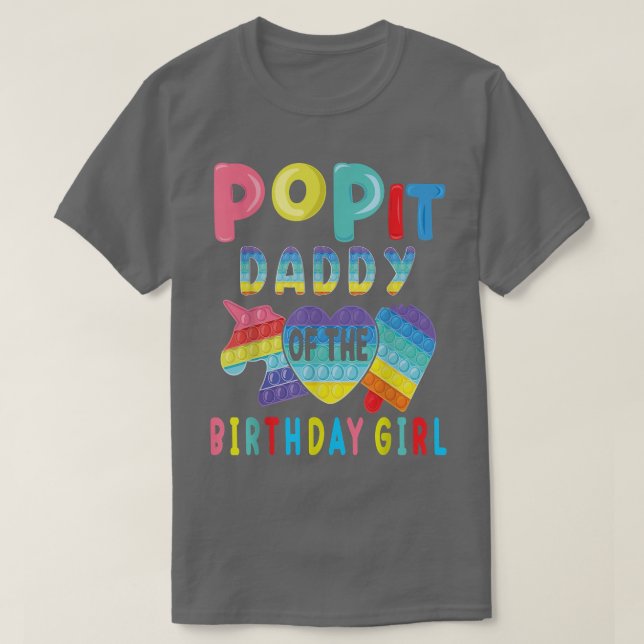 Birthday Girl Pop It Unicorn Birthday T Shirt (Design framsida)