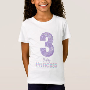 Birthday Girl Princess, 3-årig T-shirt