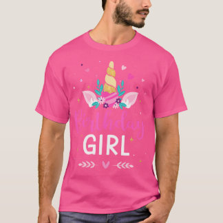 Birthday Girl Princess Matching Family Unicorn Par T Shirt