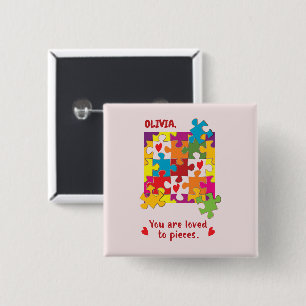 Birthday Girl Puzzle Kärlek till Delara Knapp