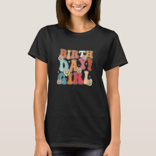 Birthday Girl Retro Groovy Födelsedagsfest Little T Shirt