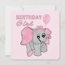 Birthday Girl Rosa Baby Elephant