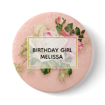 Birthday Girl Rosa & Vit ros Blommigt Bouquet