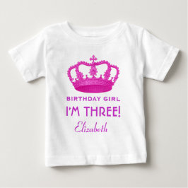 Birthday Girl Royal Princess Krona 3 ÅRS V02 T Shirt