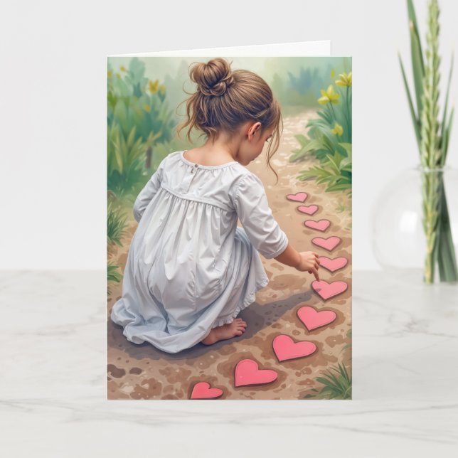 Birthday Girl Skapar en hjärtgång Kort (Framsida)