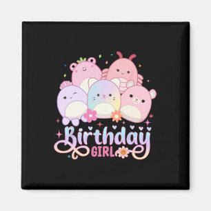 Birthday Girl Squad Mallow Girls Cute Kids Magnet