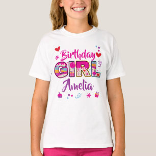 Birthday Girl Sweet anpassad design T Shirt