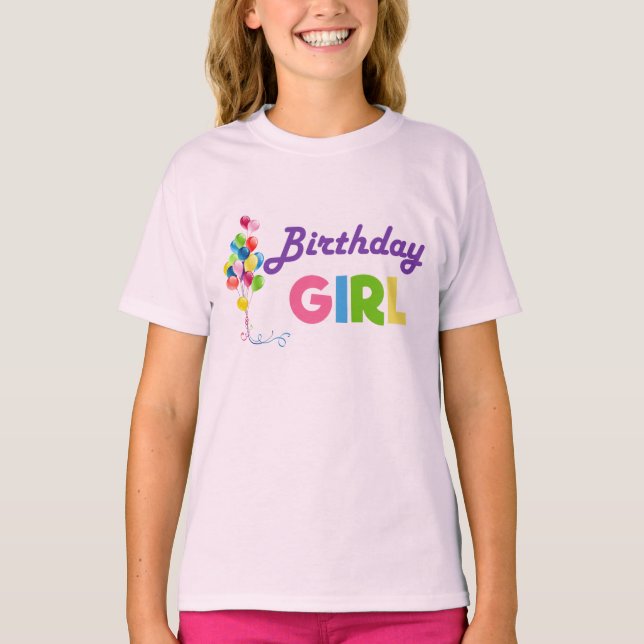 Birthday Girl T Shirt (Framsida)