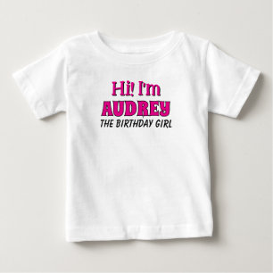 Birthday Girl T-shirt, Birthday T-shirt med Namn