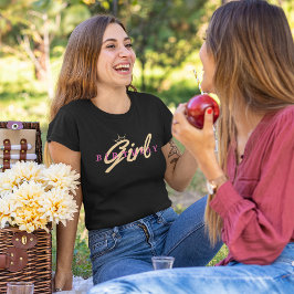 Birthday Girl Typography & Krona, enkel,modern T Shirt