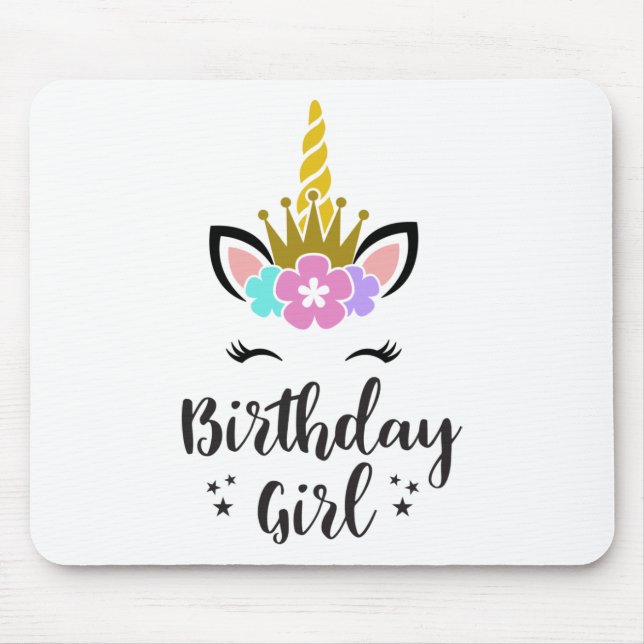 Birthday Girl Unicorn Musmatta (Framsidan)