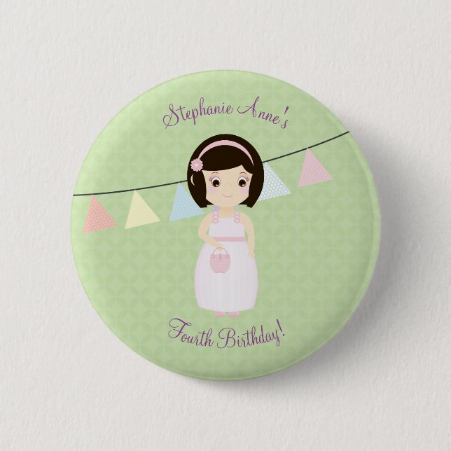 Birthday Girl vid Gift Bord Knapp (Framsida)