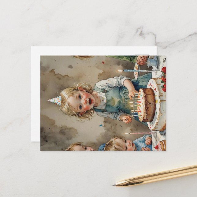 Birthday Girl Vykort (Fram/Back In Situ)