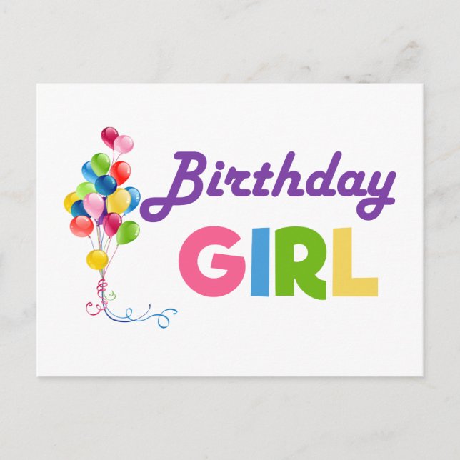 Birthday Girl Vykort (Framsida)