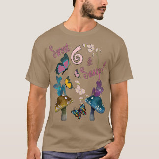 Birthday Girls 6e Butterflies Garden Fairy T Shirt