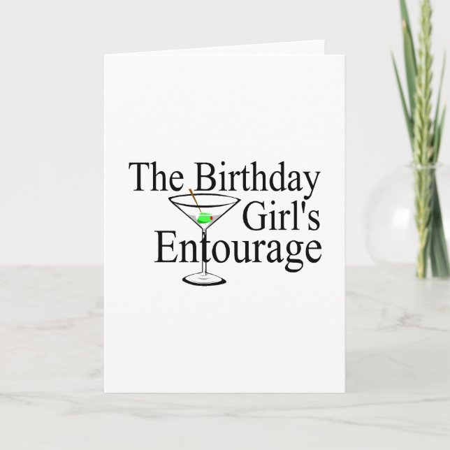 Birthday Girls Entourage Kort (Framsida)