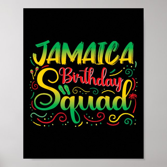 Birthday Girls Jamaica Squad Resa 2025 Party Outfi Poster (Framsidan)