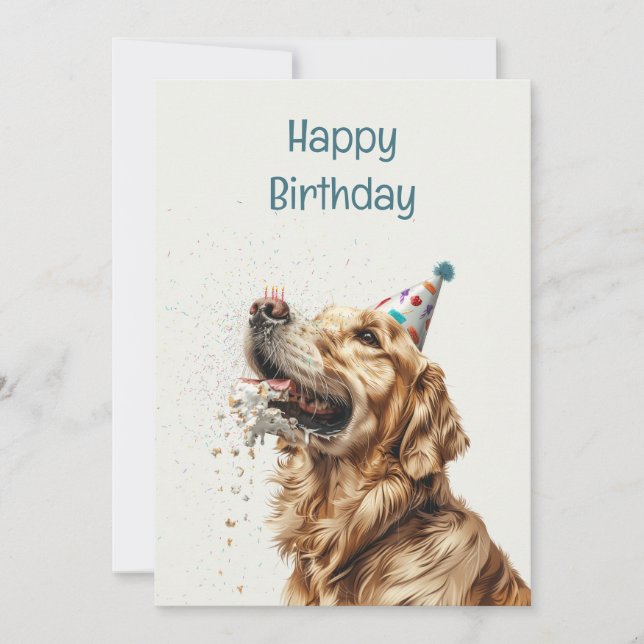 Birthday Golden Retriever Hund (Framsida)