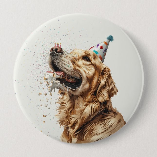 Birthday Golden Retriever Hund Knapp (Framsida)