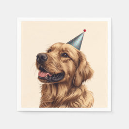 Birthday Golden Retriever Hund Pappersservett