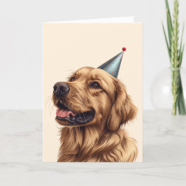 Birthday Golden Retriever Hund Tack Kort