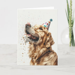 Birthday Golden Retriever Hund Tack Kort