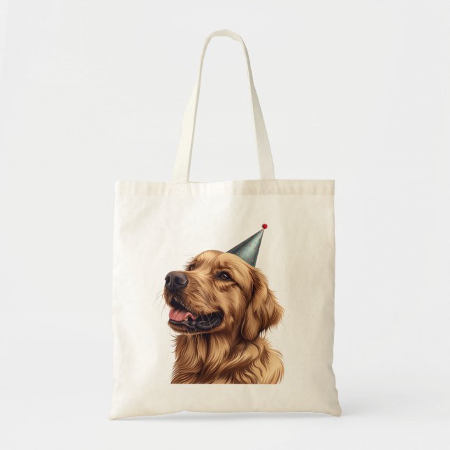 Birthday Golden Retriever Hund Tygkasse (Framsidan)